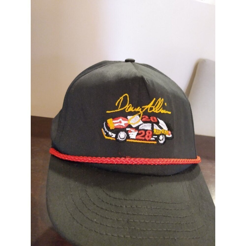 Vintage NASCAR Davey Allison Snapback Hat #28 Texaco Havoline Made In USA - Picture 2 of 7